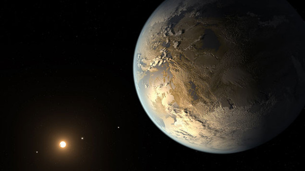 Concepção artística do planeta Kepler-186f: mesmo tamanho da Terra e capaz de abrigar água