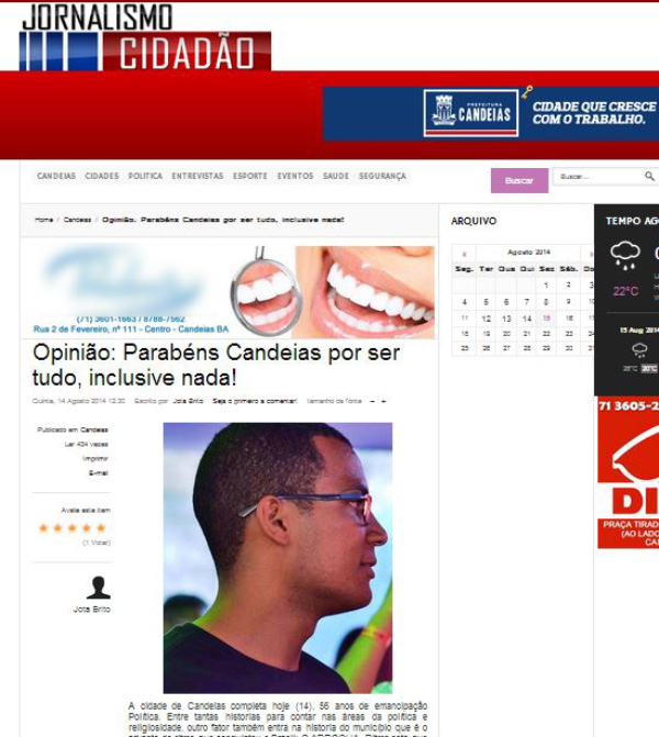 Reprodução:Site Jornalismo Cidadao