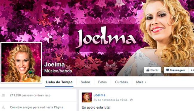 Joelma já alterou o nome artístico em suas páginas nas redes sociais