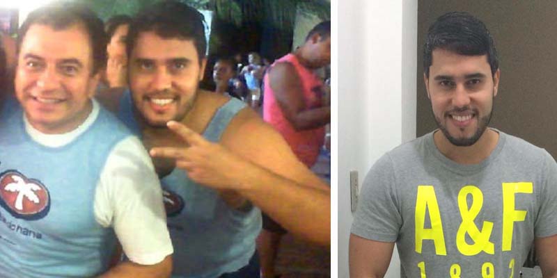 Na foto, Kleber Manfrini, filho de Bonifácio, aparece ao lado de Kells Belarmino curtindo o carnaval de Salvador | FOTO: Reprodução |