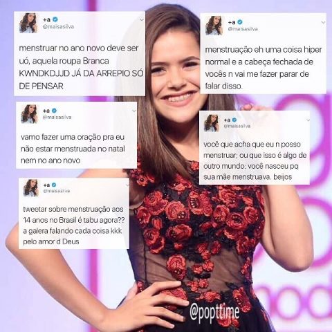 Maísa Silva faz postagens sobre menstruação (Foto: Reprodução Facebook)