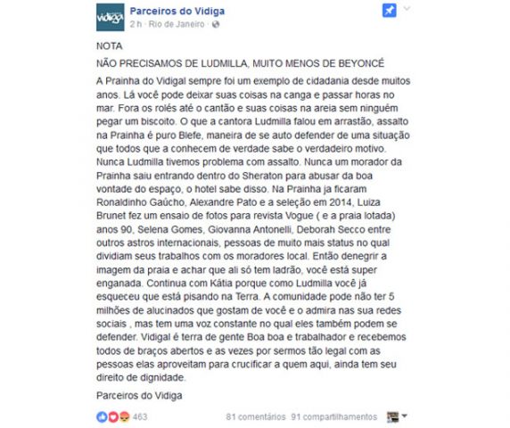Ludmilla finge ser outra pessoa com medo de assalto