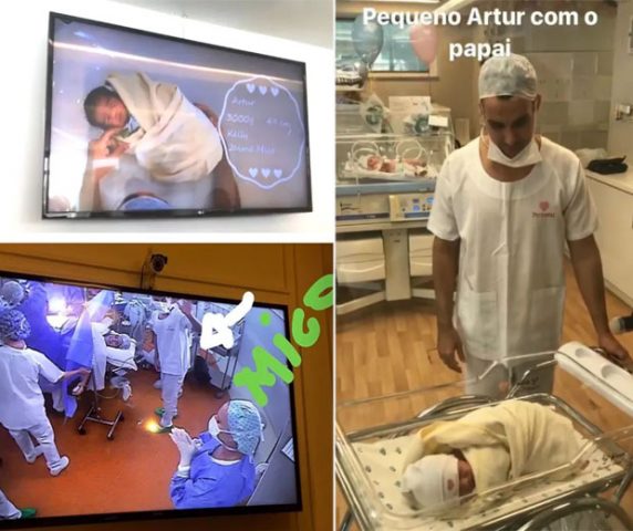 Além da equipe da cantora, familiares e amigos acompanharam o nascimento do pequeno, fruto do relacionamento de Kelly com o empresário Mico Freitas. O bebê veio ao mundo através de uma cesariana, pesando 3kg e 49cm. Eles também são pais de Jaime Vitor, de 11 anos, mas a cantora também é mãe de Suzanna Freitas, de 16 anos, do relacionamento com Latino.