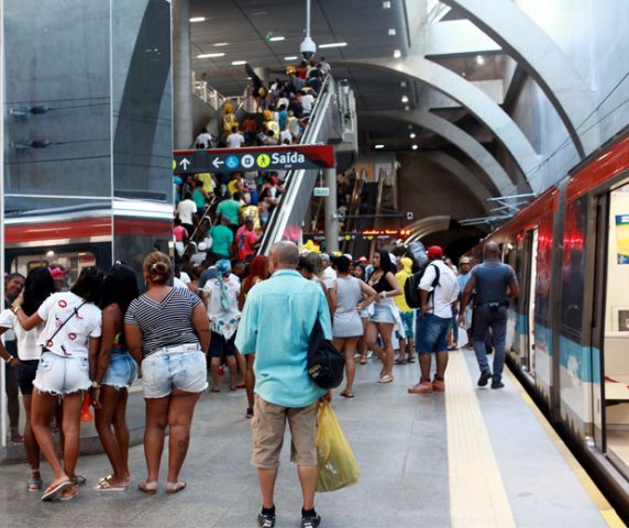 Metrô de Salvador ultrapassa a marca de 315 mil passageiros no Carnaval