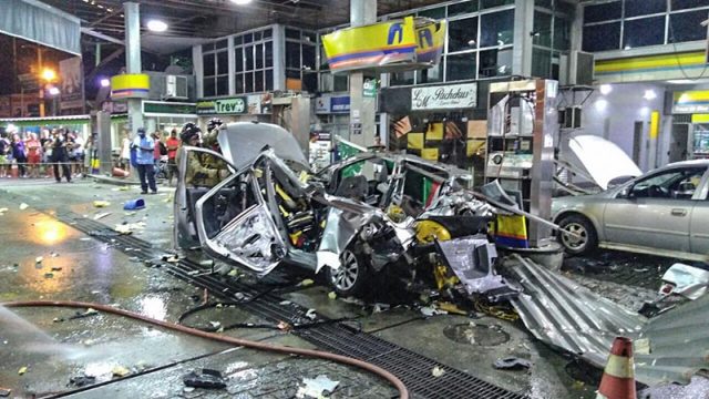 Carro explode durante abastecimento com GNV e mulher morre
