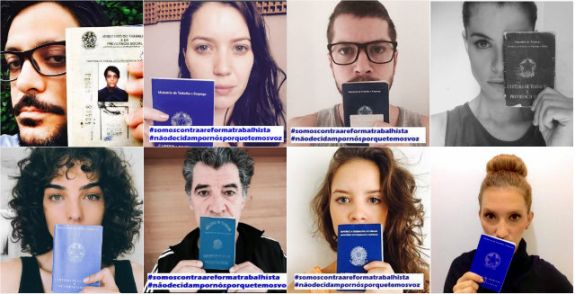Atores da Globo criticam reformas trabalhista e da Previdência na web
