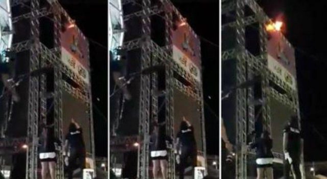 Telão pega fogo em show de Maiara e Maraisa no Rio de Janeiro
