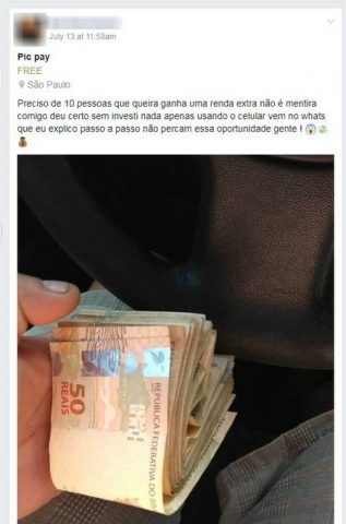 Internautas usam aplicativo para criar pirâmide financeira e aplicar golpes