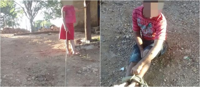 Homem é amarrado por esposa após chegar bêbado em casa e dorme na delegacia