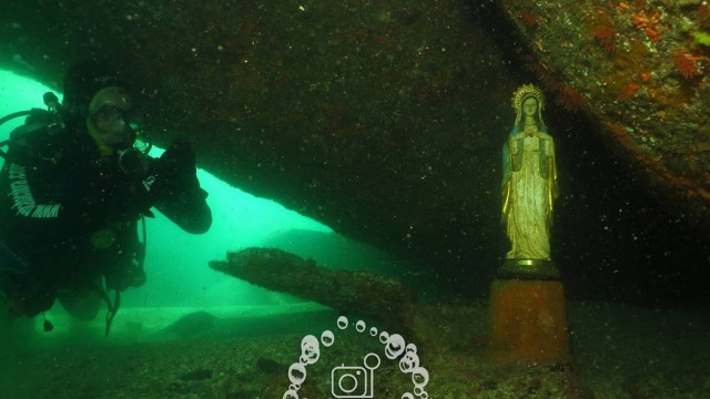 Estátua de santa é encontrada intacta no fundo do mar