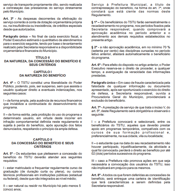 Após massacrar os servidores públicos, o prefeito de Camaçari, Elinaldo Araújo (DEM), vai prejudicar, mais uma vez, os estudantes que dependem do Transporte Universitário para cursar faculdade em outros municípios. O decreto nº 6821/2017, publicado no Diário Oficial do Município no dia 22 de dezembro, prevê que o Transporte Universitário só será realizado entre os meses de março a novembro, desconsiderando os calendários diferenciados das instituições públicas ou eventuais greves. Os estudantes que não tiverem 70% de aproveitamento das disciplinas perderá o direito ao TU. Caso o estudante opte por curso universitário que já exista em instituições do município não terá direito ao transporte.