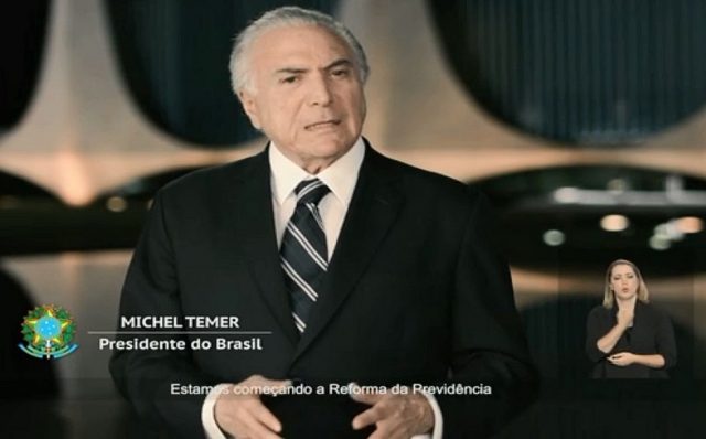 Temer fará pronunciamento em rede nacional hoje à noite