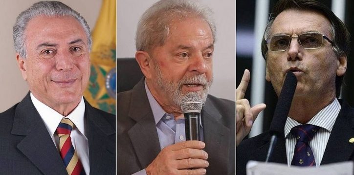 Lula, Temer e Bolsonaro são os políticos mais pesquisados no Google