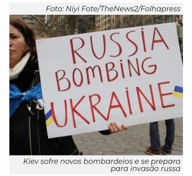 Kiev sofre novos bombardeios e se prepara para invasão russa