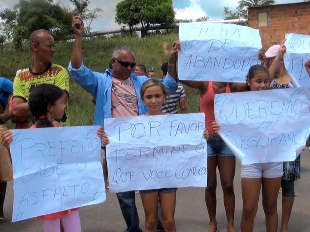 Protesto na Bahia (Foto: Imagem/ TV Bahia)