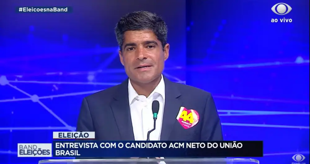 Jerônimo falta a debate na Band e ACM Neto é entrevistado por jornalistas