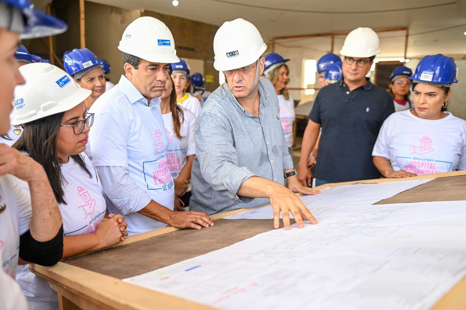 Bruno Reis vistoria obras do Hospital Maternidade e da Criança na Federação