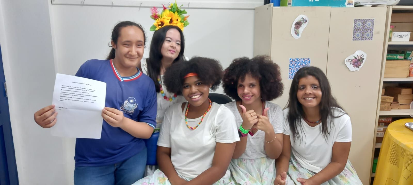 Estudantes celebram com familiares o Dia Internacional da Síndrome de Down