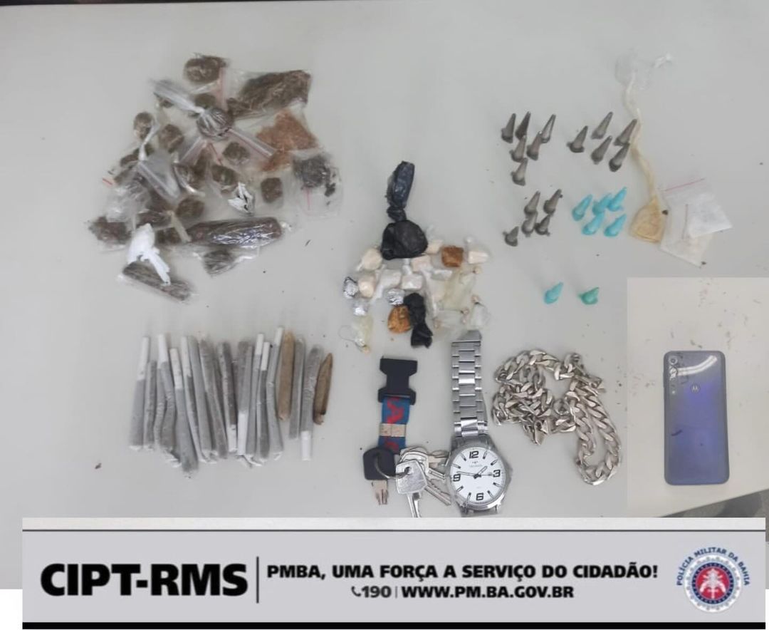 Polícia prende homem com drogas em Camaçari