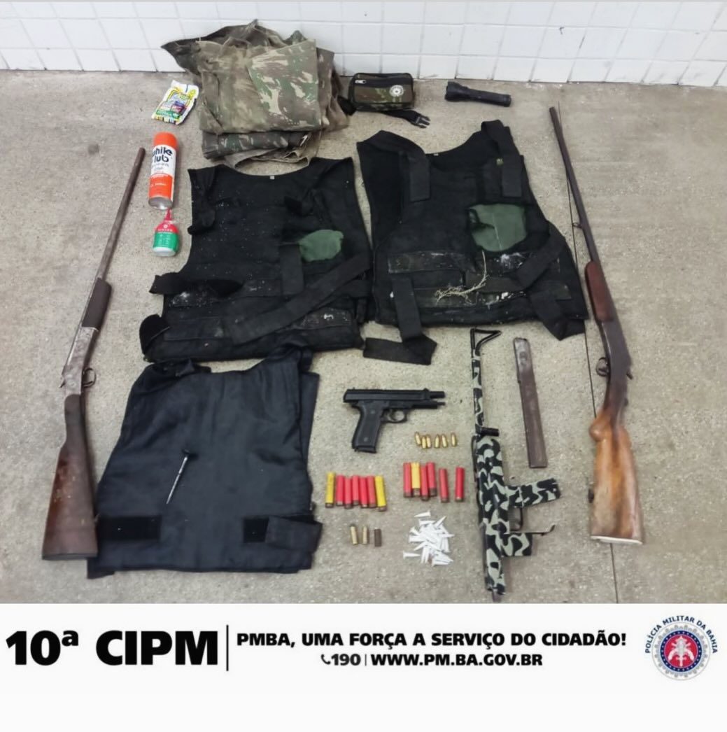 PETO da 10ª CIPM prende 04 indivíduos em Mangabeira, Candeias