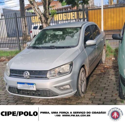 Cipe/Polo prende dupla e recupera veículo roubado em Camaçari