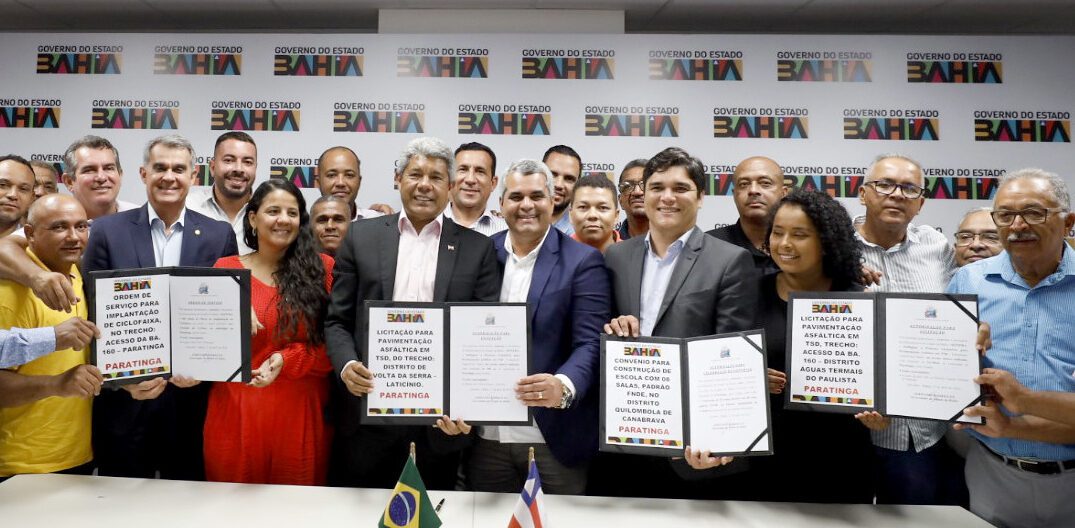 Jerônimo anuncia obras de pavimentação e educação para o município de Paratinga