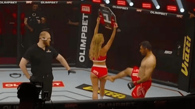 Lutador iraniano chuta "ring girl" em evento de MMA na Rússia
