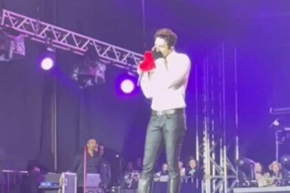 Luan Santana é flagrado cheirando calcinha de fã durante show; assista ao vídeo