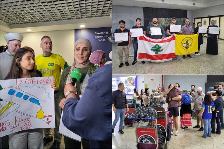 Brasileiros resgatados do Líbano desembarcam em segurança no Brasil