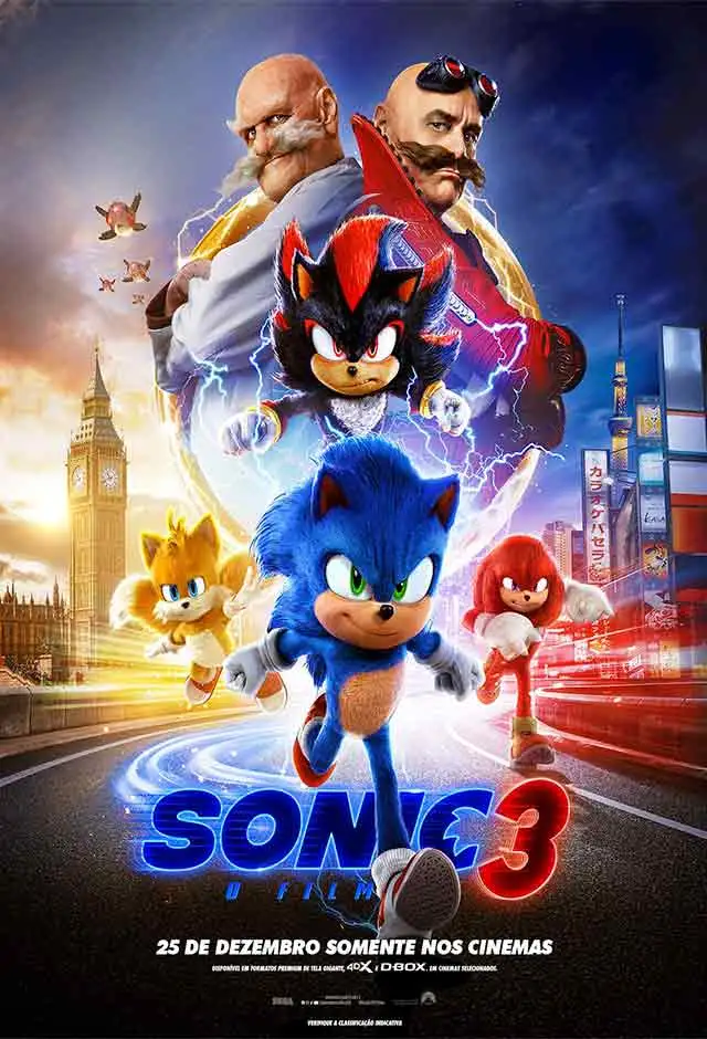 Cartaz do Filme Sonic 3: O Filme