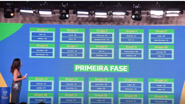 Definidos os jogos da 1ª fase da Copa do Brasil masculina de futebol