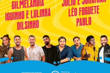 Gilmelândia, Iguinho, Lulinha e Dilsinho se apresentam hoje na última semana do Madre Verão