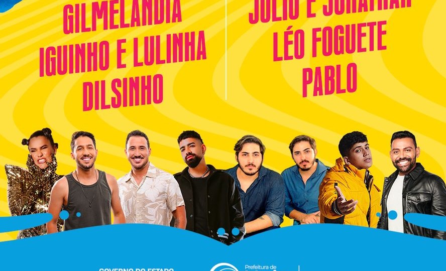 Gilmelândia, Iguinho, Lulinha e Dilsinho se apresentam hoje na última semana do Madre Verão