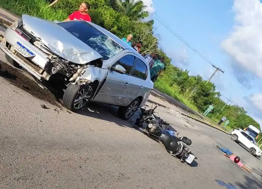 Grave acidente com motociclista no Morro da Manteiga