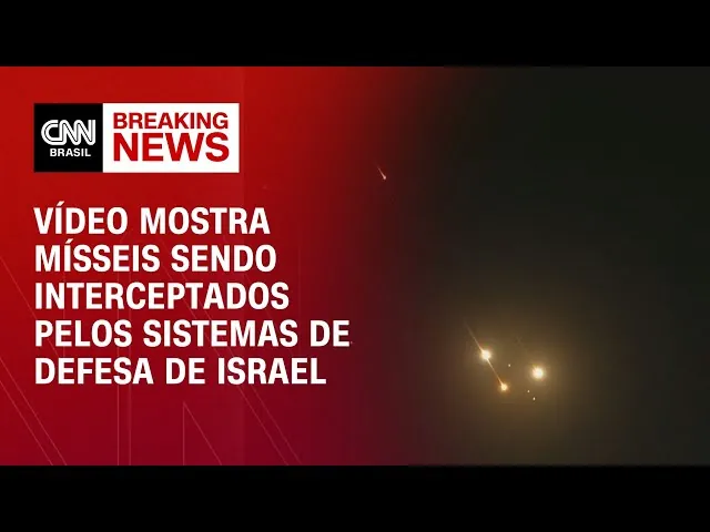 Vídeo mostra mísseis sendo interceptados pelos sistemas de defesa de Israel | CNN Brasil