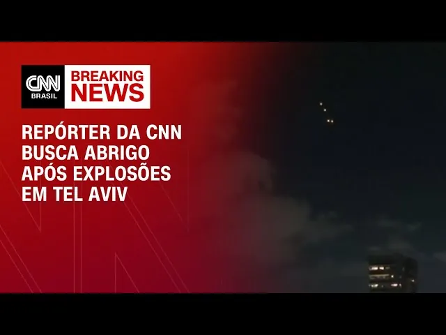 Repórter da CNN busca abrigo após explosões em Tel Aviv | BASTIDORES CNN